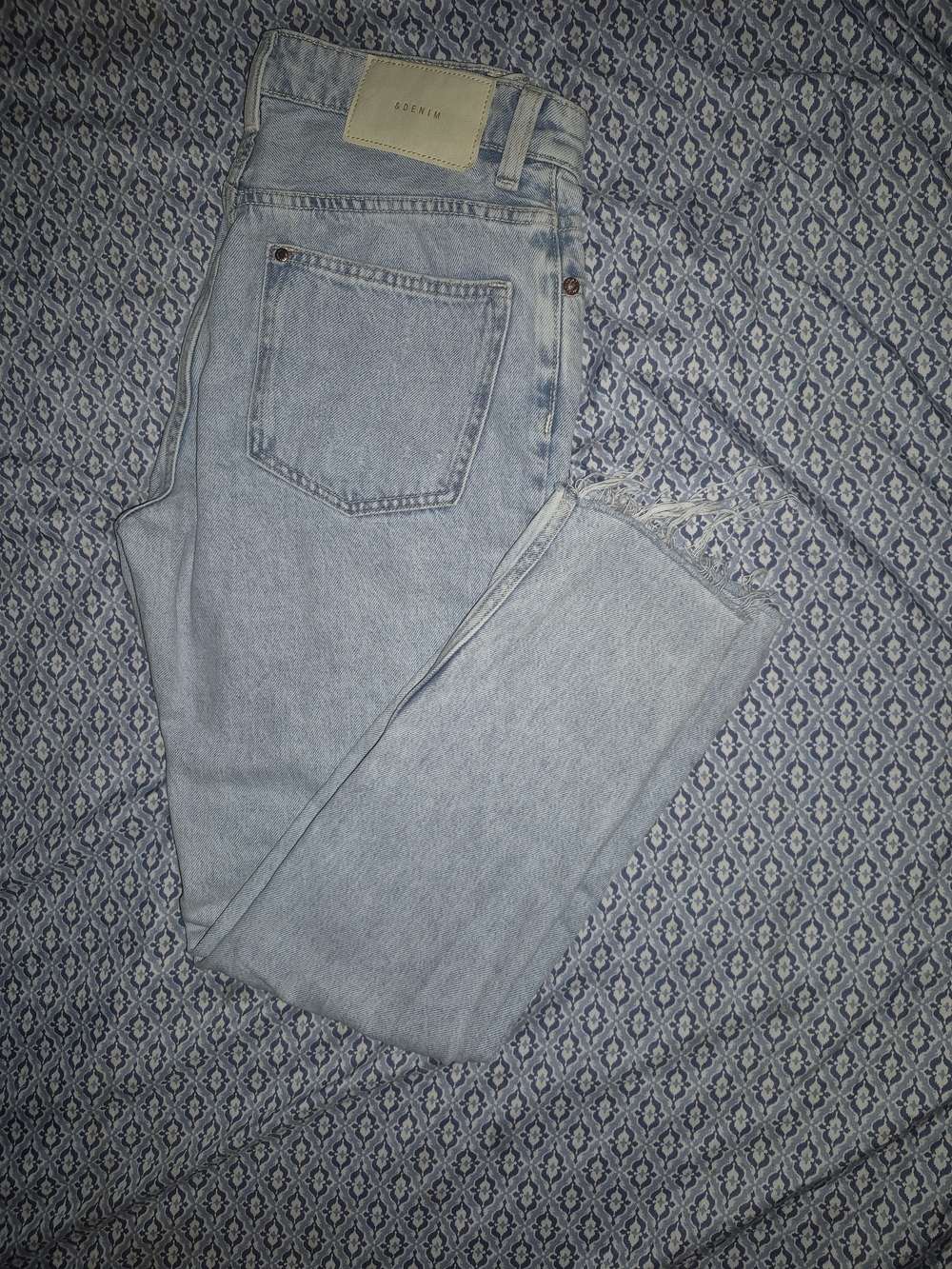 AGOLDE Light Wash High-Rise Straight Jeans